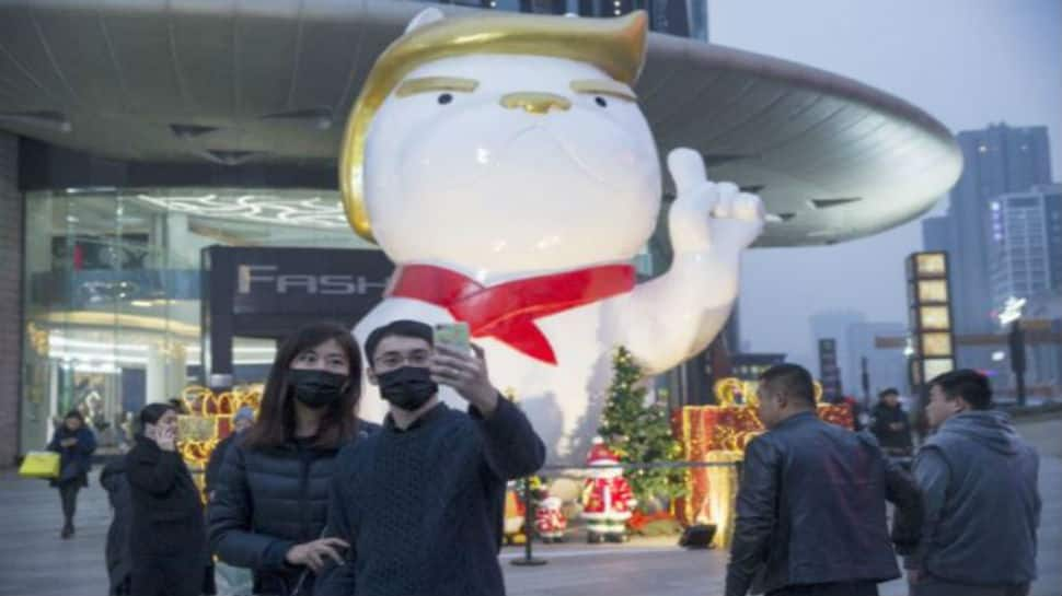 Dog statue of Donald Trump in China mall is tickling the world funny