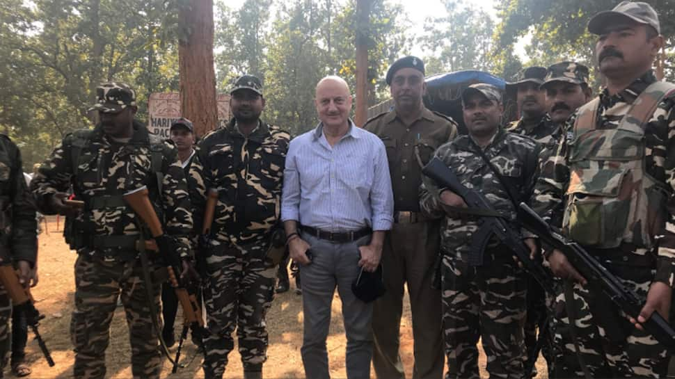 Anupam Kher shares pictures with jawans post wrapping shoot of his untitled film