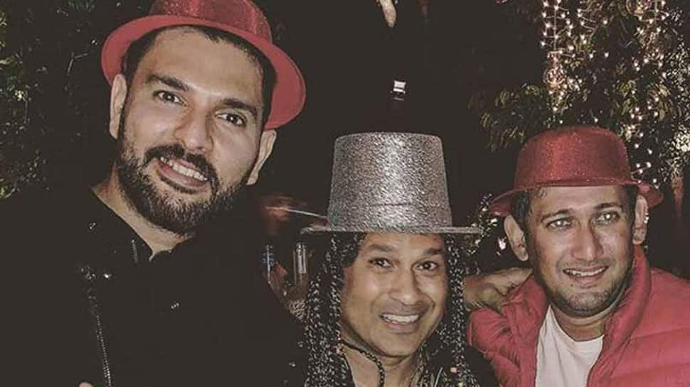 Sachin Tendulkar, Yuvraj Singh in party mood to welcome 2018