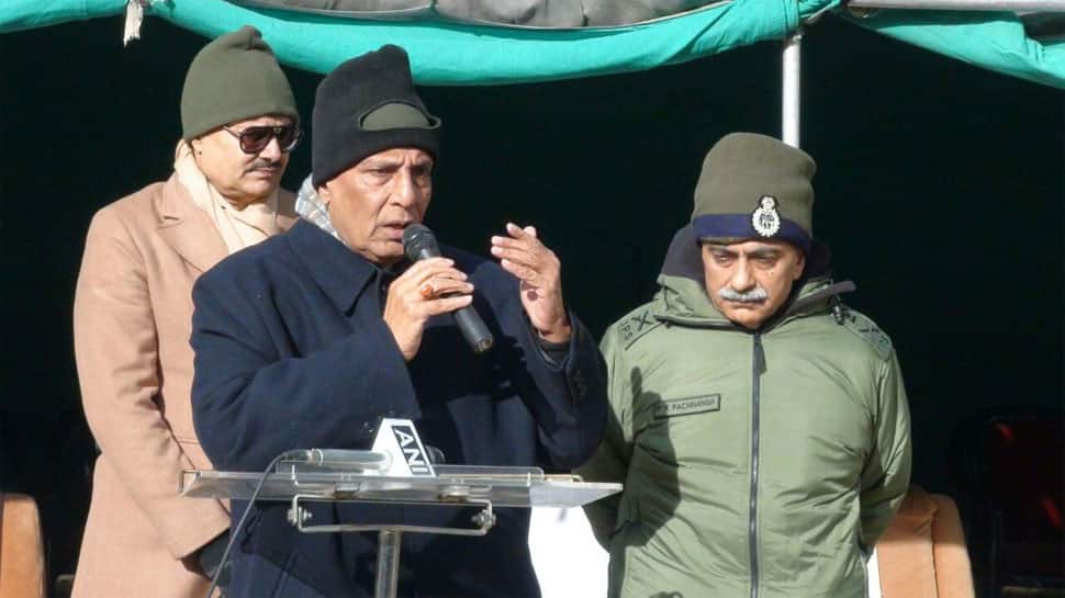 Rajnath Singh meets ITBP personnel in Nelong in Uttarakhand - In Pics