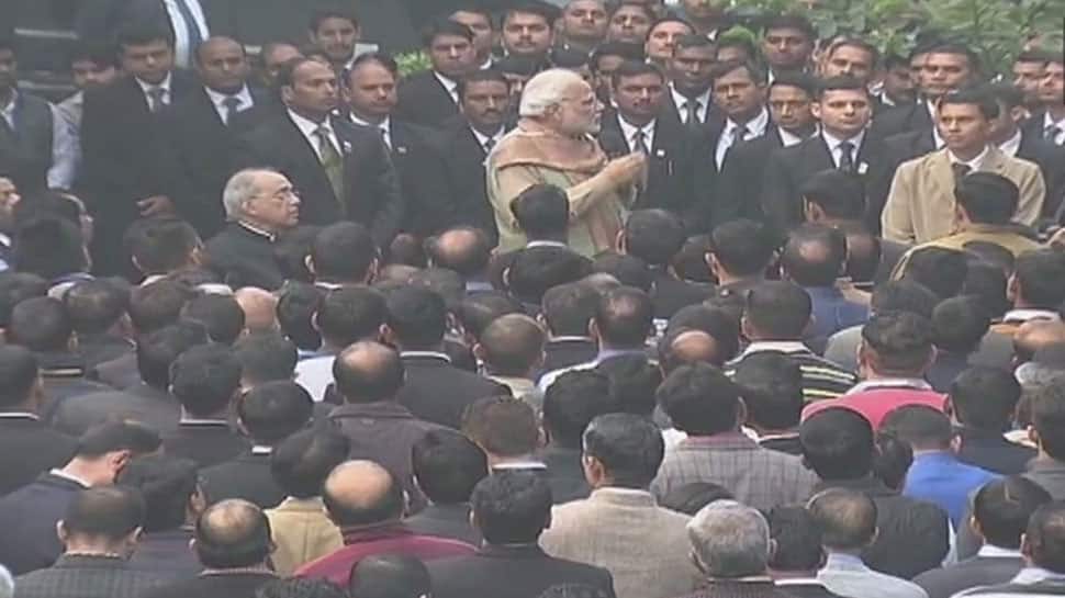 PM Modi meets PMO officials, SPG personnel, extends New Year greetings