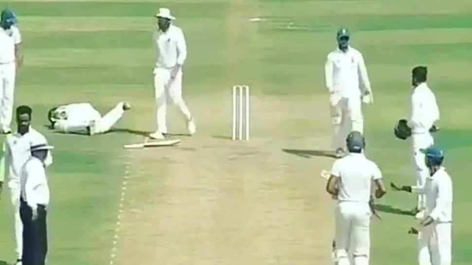 WATCH: Vidarbha batsman lies in pain after being hit by a bouncer, Delhi players walk past him during Ranji Trophy final