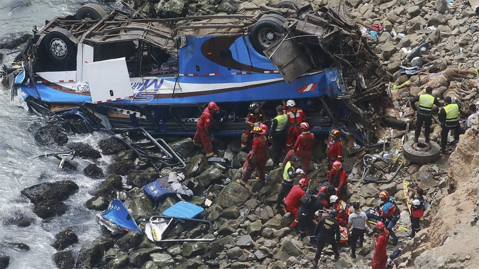 Peru bus crash: 50 bodies including 6 of children recovered