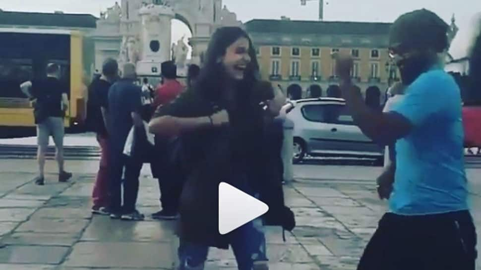 Anushka Sharma displays her dancing skills on the street in Cape Town