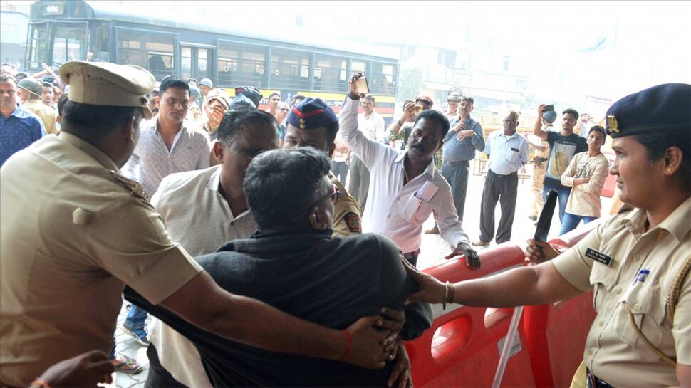 Bheem Army activists protest violence against Dalits in Maharashtra