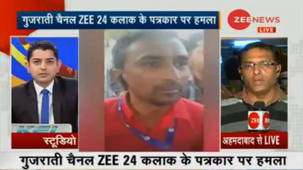 Zee journalists attacked by anti-social elements while reporting on Triple Talaq