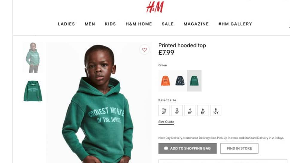 H&amp;M apologises for using black child as model for &#039;coolest monkey in jungle&#039; sweatshirt