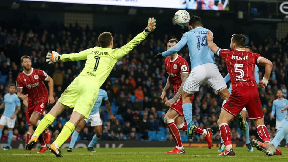 Sergio Aguero's last-gasp winner in Manchester City's League Cup win in ...