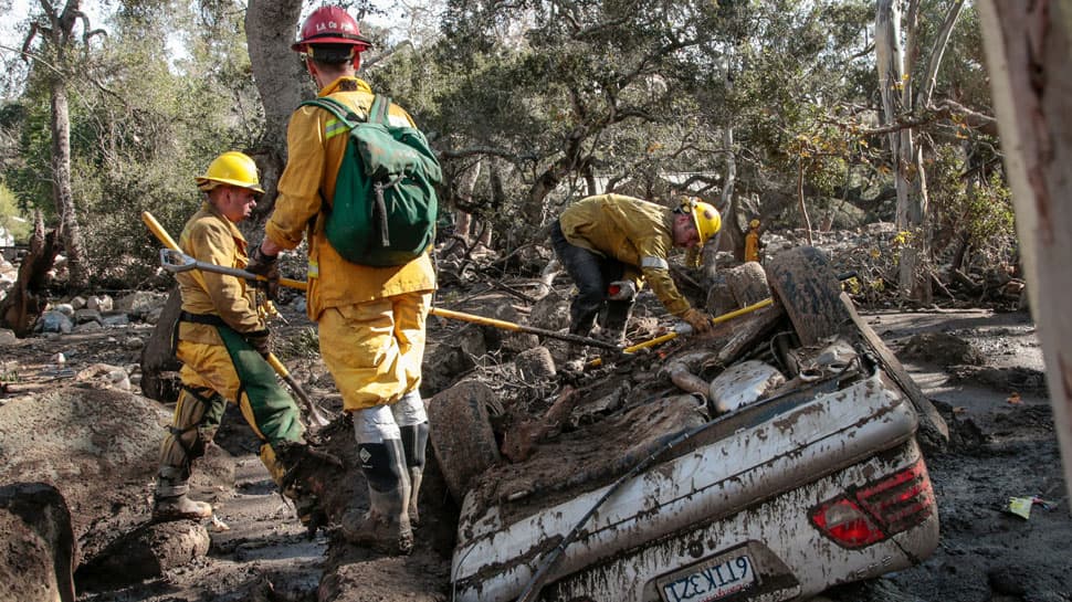 Twenty dead in California mudslides, major highway closed