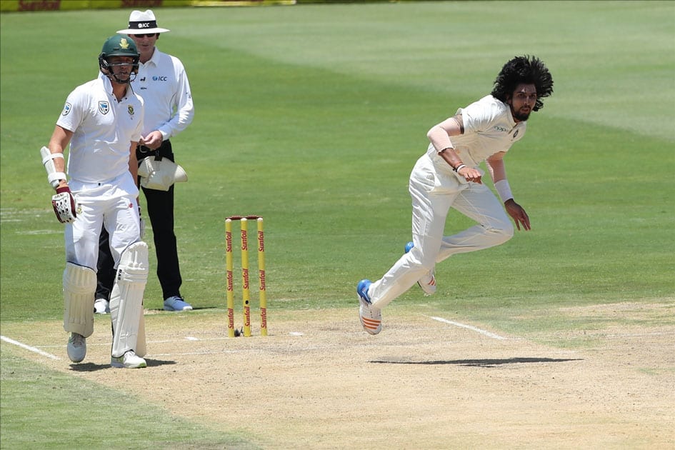 Ishant Sharma of India in action during the second day of the second Test match between South Africa and India at the Supersport park Cricket Ground in Centurion, South Africa.