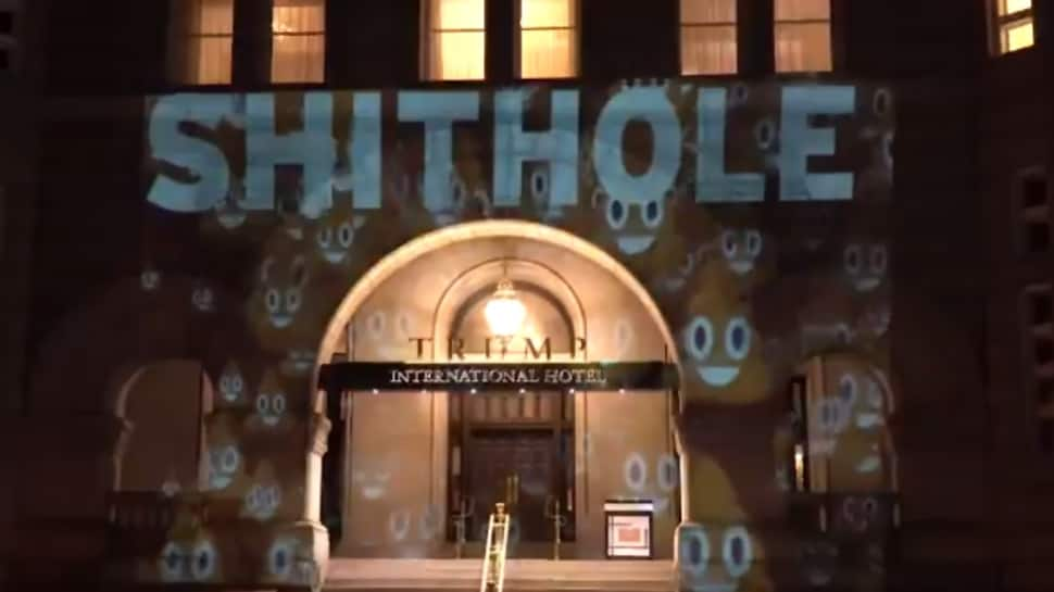 &#039;Shithole&#039; creativity takes hold of protests against Trump Hotels