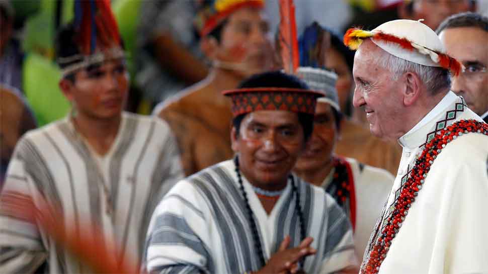 Pope hits out at &#039;endless violence&#039; against women on visit to Amazon