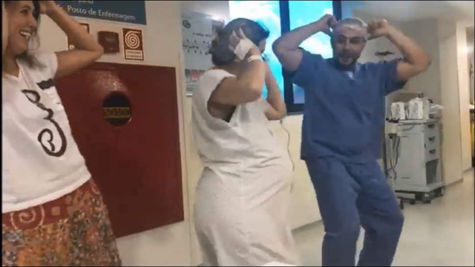 Watch: Brazilian doctor dances with women in labour to help with pain relief