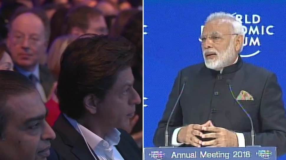 Mukesh Ambani, Shah Rukh Khan in audience as PM Modi addresses WEF in Davos