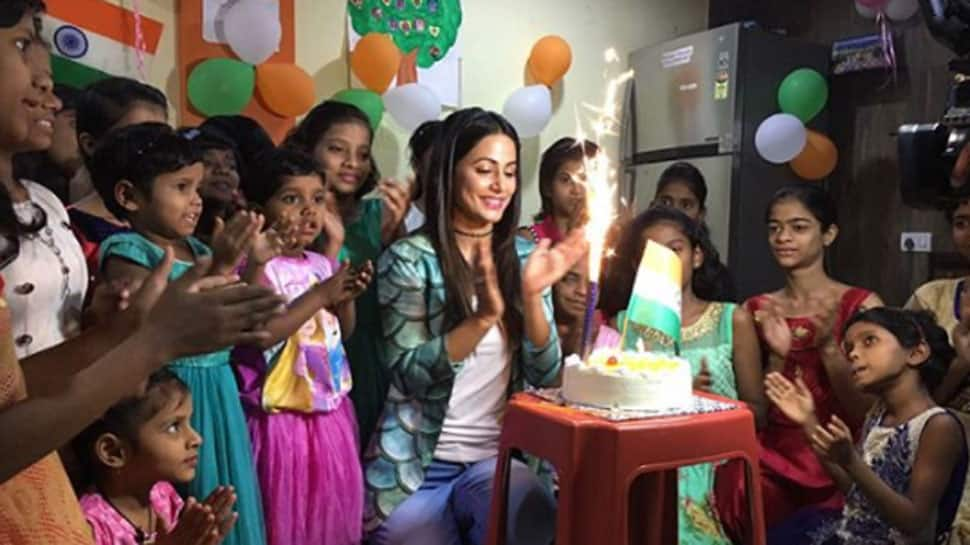 Bigg Boss 11 finalist Hina Khan celebrates Republic Day with kids—Watch