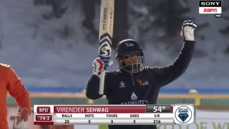 Fire &amp; Ice: Virender Sehwag, Shahid Afridi spice it up on Lake St Moritz