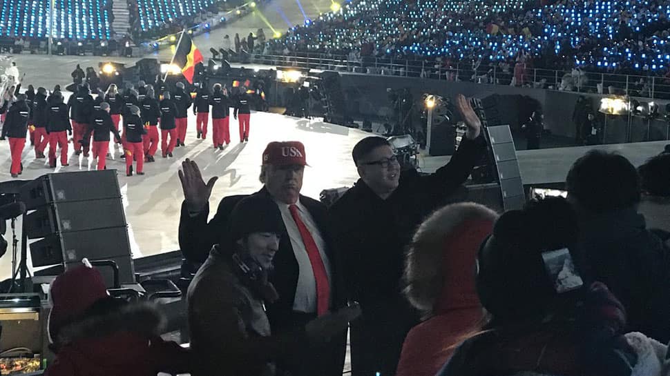 &#039;Trump&#039; and &#039;Kim&#039; thrown out of Winter Olympics Opening Ceremony in Pyeongchang
