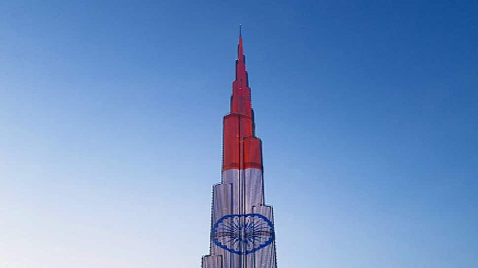 Burj Khalifa lights up with Indian Tricolour as PM Modi Visits