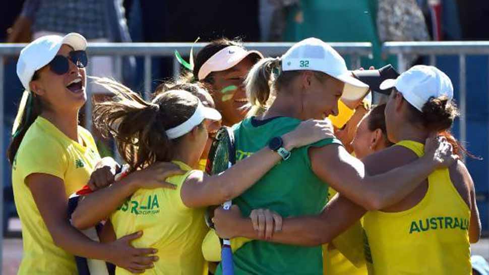 Ashleigh Barty leads Australia to Fed Cup victory over Ukraine