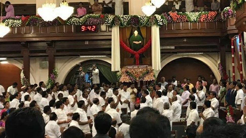 Now, DMK vs AIADMK over Jayalalithaa&#039;s portrait in Tamil Nadu Assembly