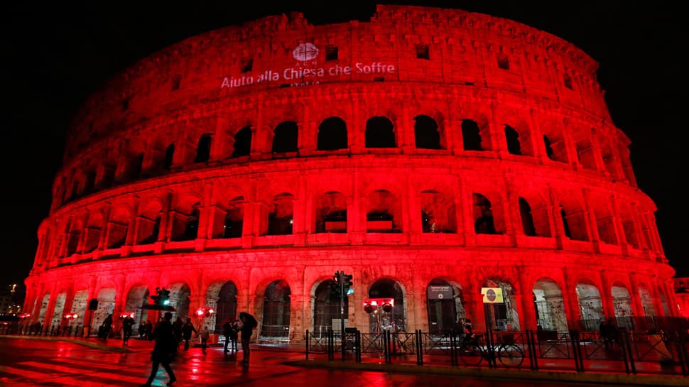 Rome&#039;s Colosseum turned red to protest Pakistan blasphemy law