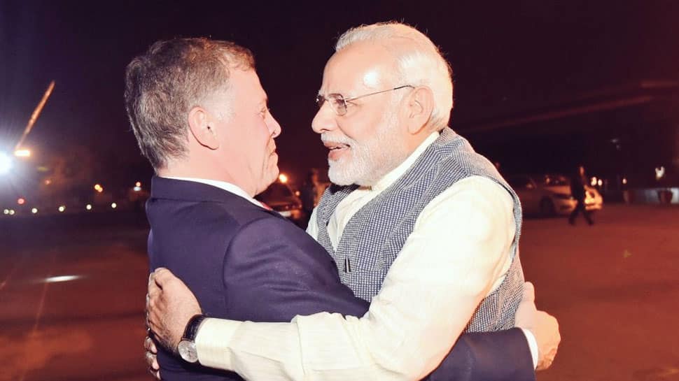 PM Narendra Modi breaks protocol again, receives Jordan King at airport