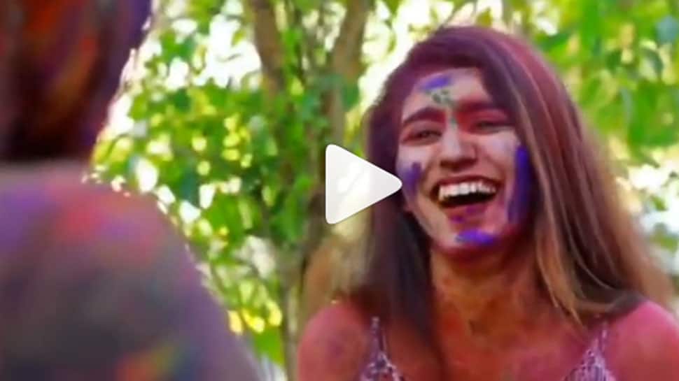Priya Prakash Varrier's Holi video will give you all the colourful feels â€“  Watch | Regional News | Zee News