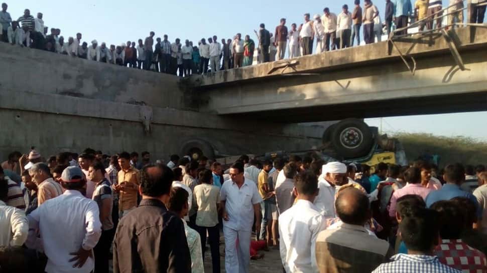 At least 26 killed as truck going to a marriage falls into drain in Gujarat&#039;s Bhavnagar