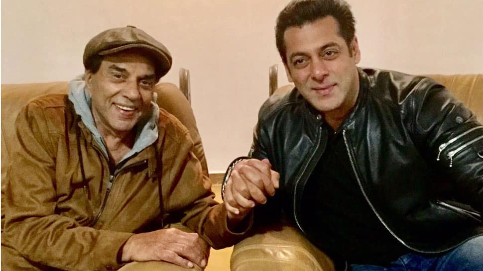 Salman Khan shoots a special song with veteran star Dharmendra—See pic