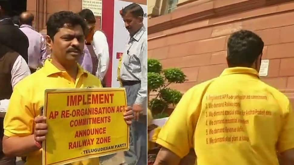 6 demands printed on t-shirt: How a TDP MP came to Parliament to lodge his protest