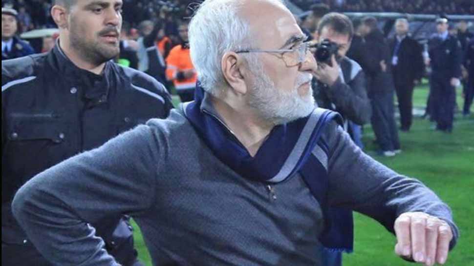 Greek football club president Ivan Savvidis apologises after gun incident