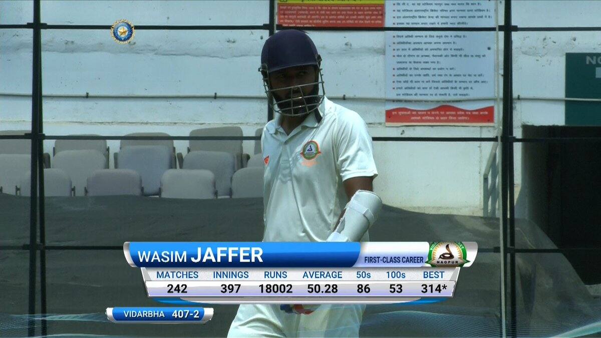 Wasim Jaffer misses triple ton but Vidarbha declare on 702 on rain-hit day