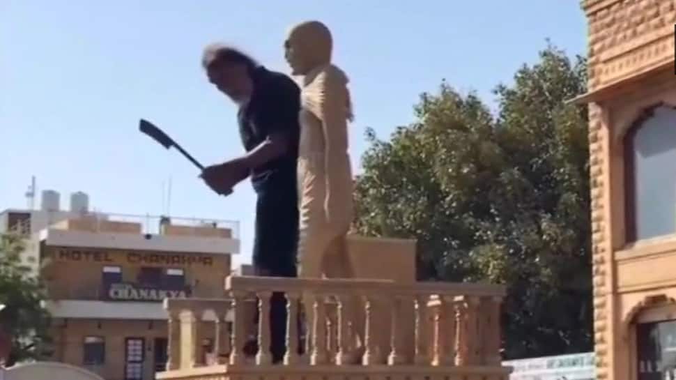 Now, statue of Mahatma Gandhi vandalised in Rajasthan, 1 arrested