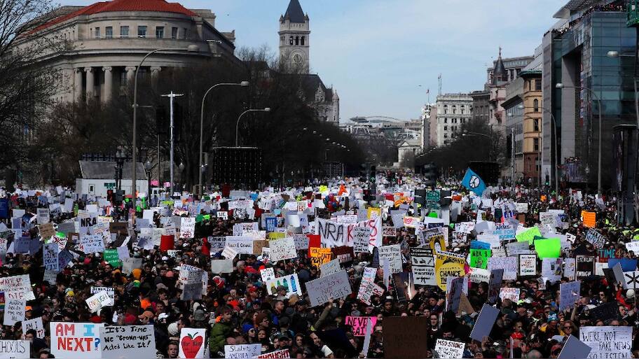 Massive crowds rally across US to urge tighter gun controls | World ...