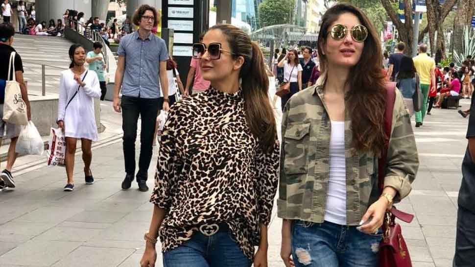 Kareena Kapoor, Amrita Arora roam around streets of Singapore  — Pic inside