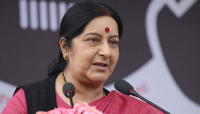 EAM Sushma Swaraj arrives in Tokyo on a three-day visit to Japan