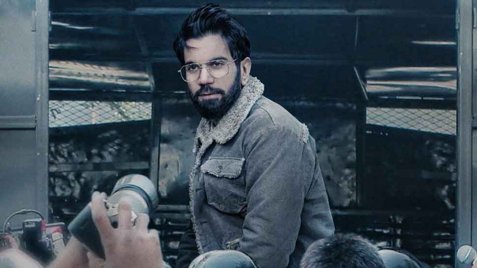 Omerta: Rajkummar Rao sports a devious look as he is being taken away in police van