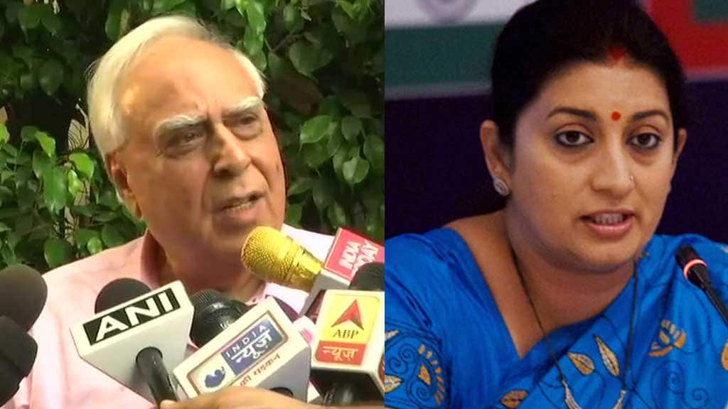 Kabil Sibal rejects Smriti Irani&#039;s charge of dealing with money launderers, threatens legal action