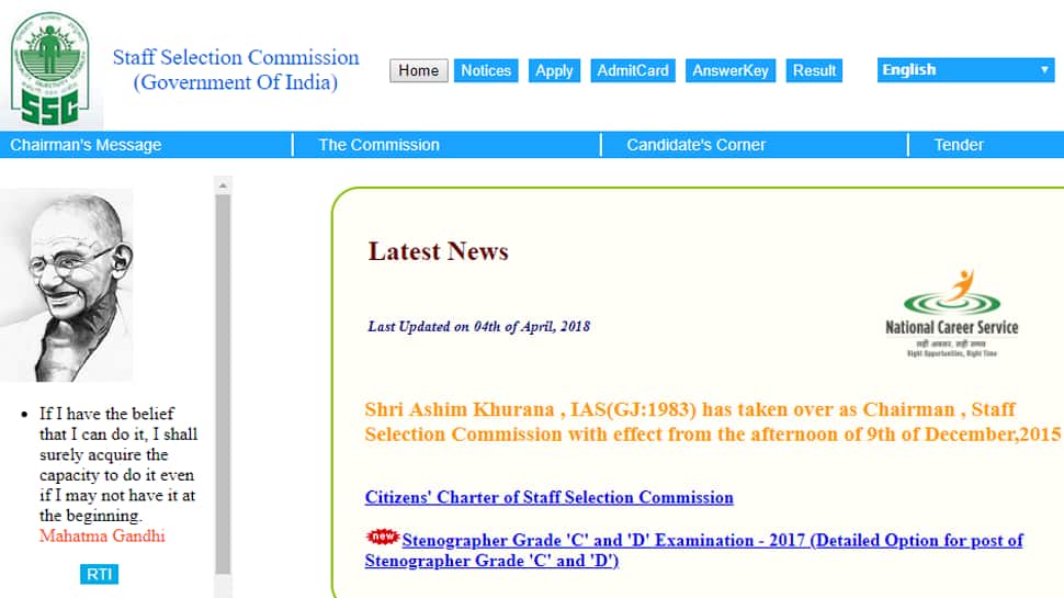 SSC Recruitment 2018: SSC notifies 1,819 job vacancies on ssc.nic.in – Qualification, important dates, job locations