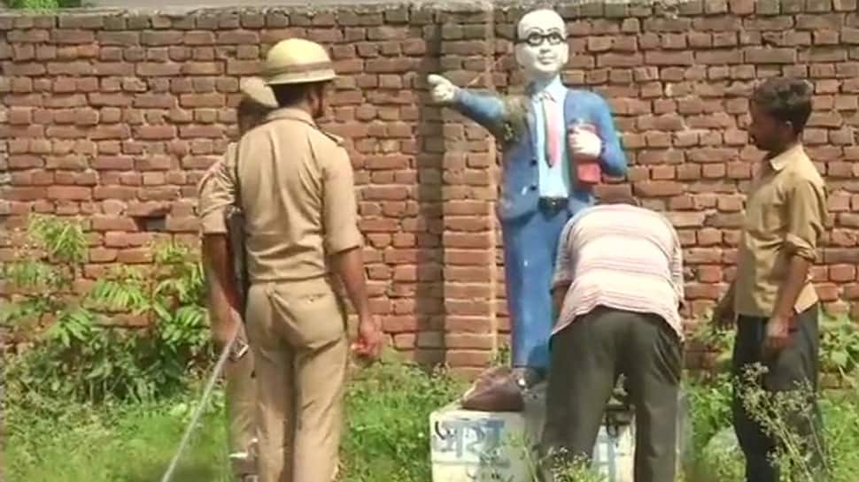 Statue vandalism continues, another sculptor of BR Ambedkar damaged in Uttar Pradesh