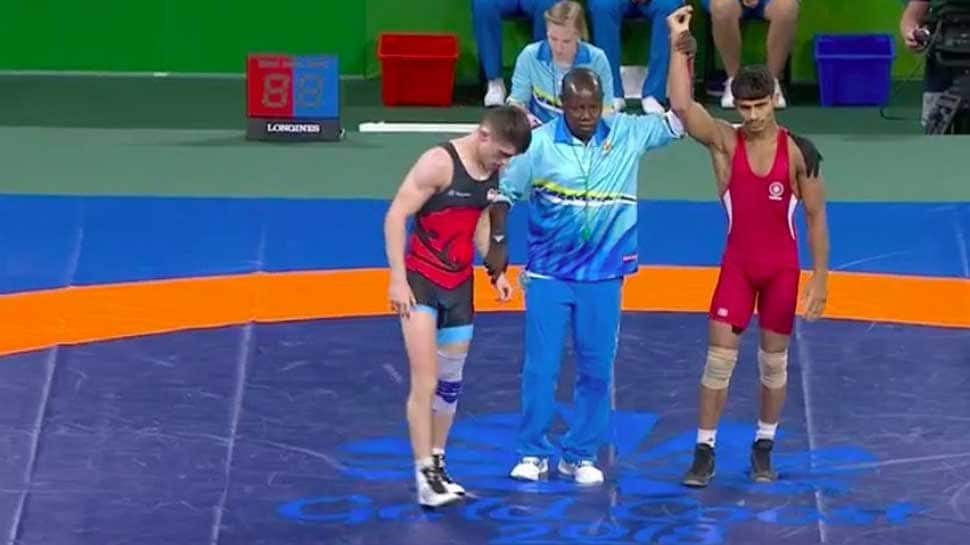 Commonwealth Games 2018: Wrestler Rahul Aware advances by overpowering George Ramm of England 