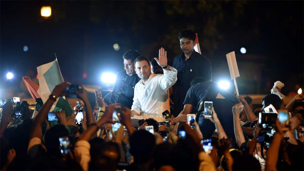 Act on your &#039;beti bachao&#039; slogan: Rahul Gandhi urges Modi government in midnight candle light vigil