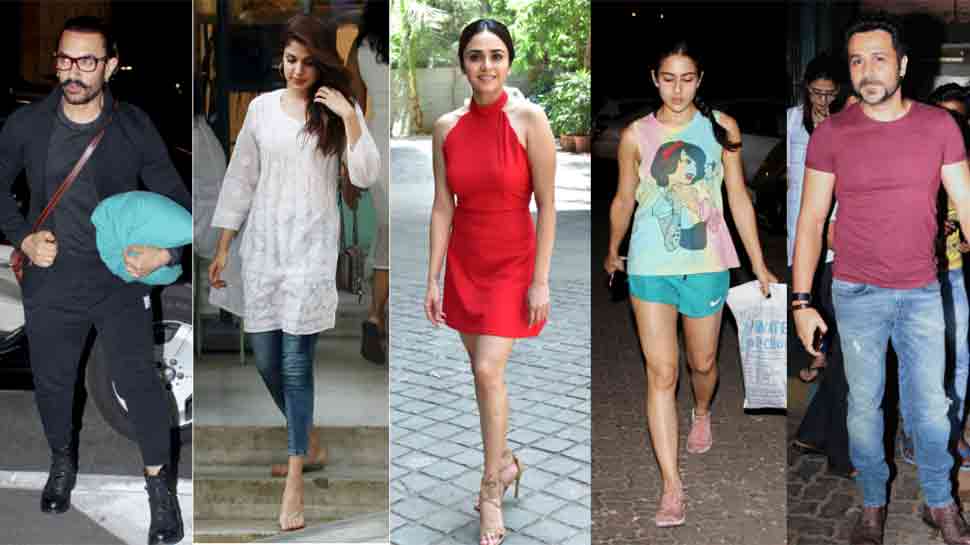 B-town celebs spotted: Aamir Khan, Emraan Hashmi, Sara Ali Khan, Karan Singh Grover