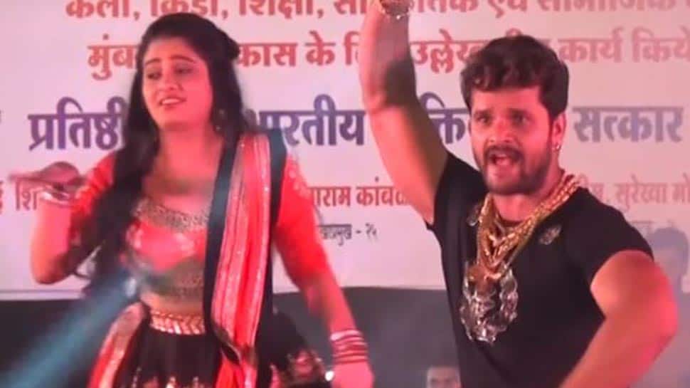 Bhojpuri superstar Khesari Lal Yadav sets the stage on fire with Ritu Singh, video goes viral on Youtube