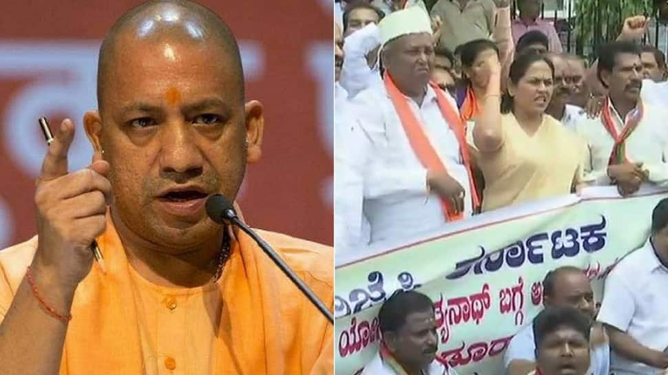 BJP protests in Bengaluru as Karnataka Congress chief calls Adityanath ‘disgrace to Indian politics&#039;