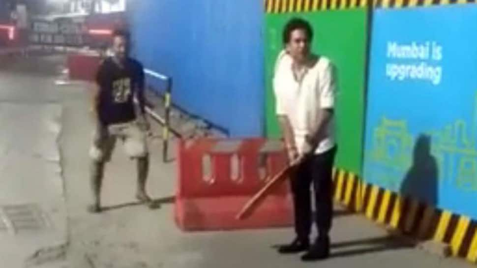 Watch: Sachin Tendulkar plays gully cricket on Mumbai streets