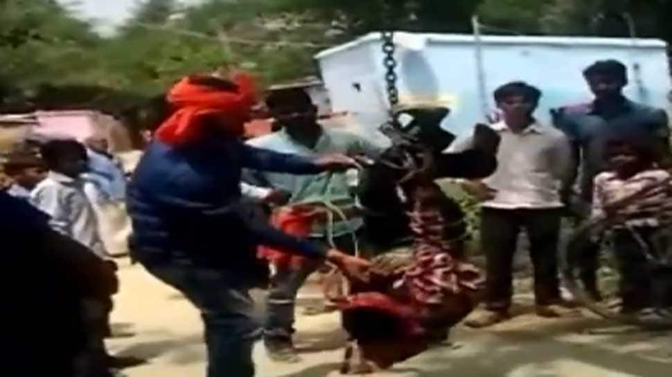 Caught on camera: Man thrashed, hung upside down for stealing cellphone in Bihar