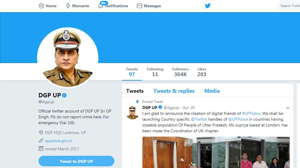 Teen creates UP DGP&#039;s fake Twitter handle, orders to expedite probe in case involving brother