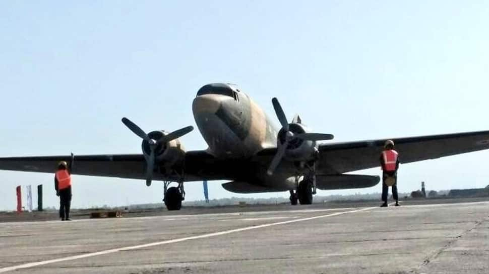 IAF welcomes World War II-era Dakota DC-3 plane as it lands in Gujarat