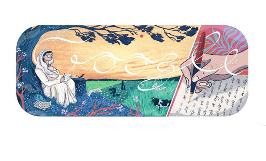 Google doodle celebrates Jnanpith awardee Mahadevi Varma